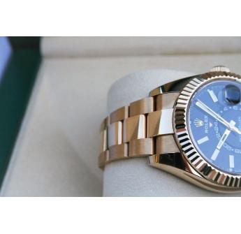Rolex Sky Dweller Black Dial YG Oyster Bracelet