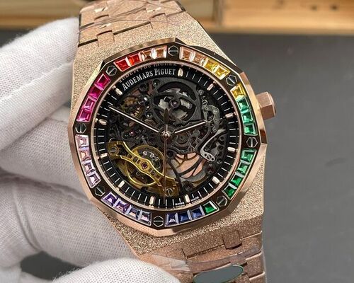 AP Rainbow Royal Oak 15412 Skeleton Rose Gold